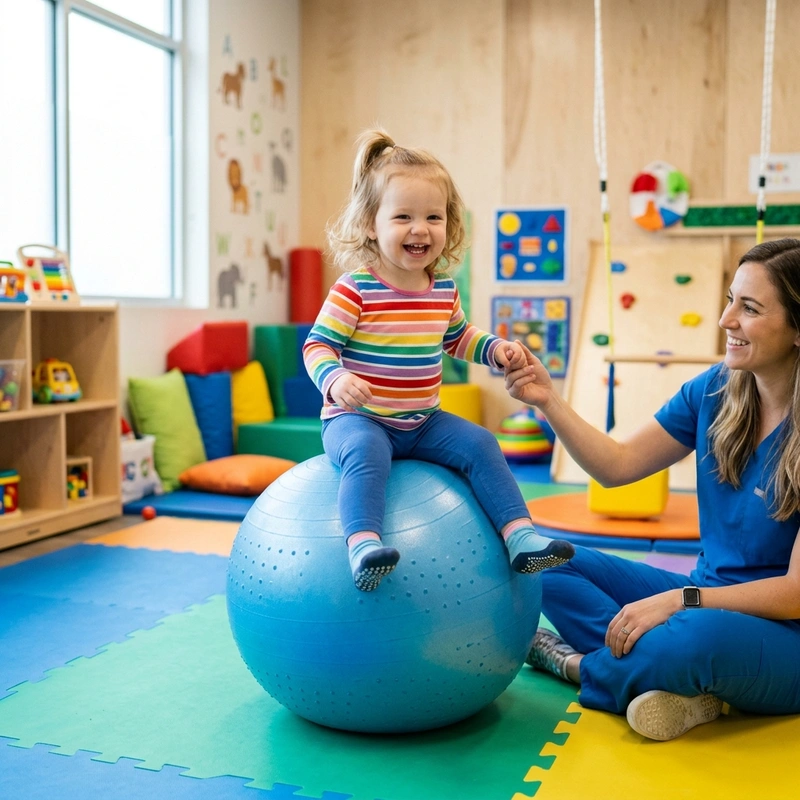 Sesiune de kinetoterapie pediatrică în București